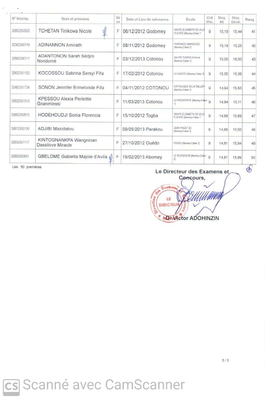 B nin Voici Les 50 Premiers Au CEP 2023 Dans L Atlantique officiel b-nin-voici-les-50-premiers-au-cep-2023-dans-l-atlantique-officiel
