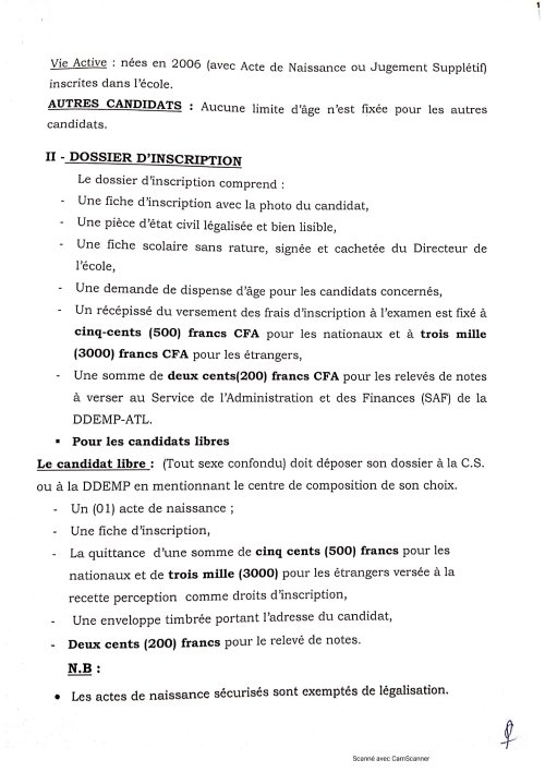 Bénin : Début des inscriptions à l’examen du CEP ; voici les conditions